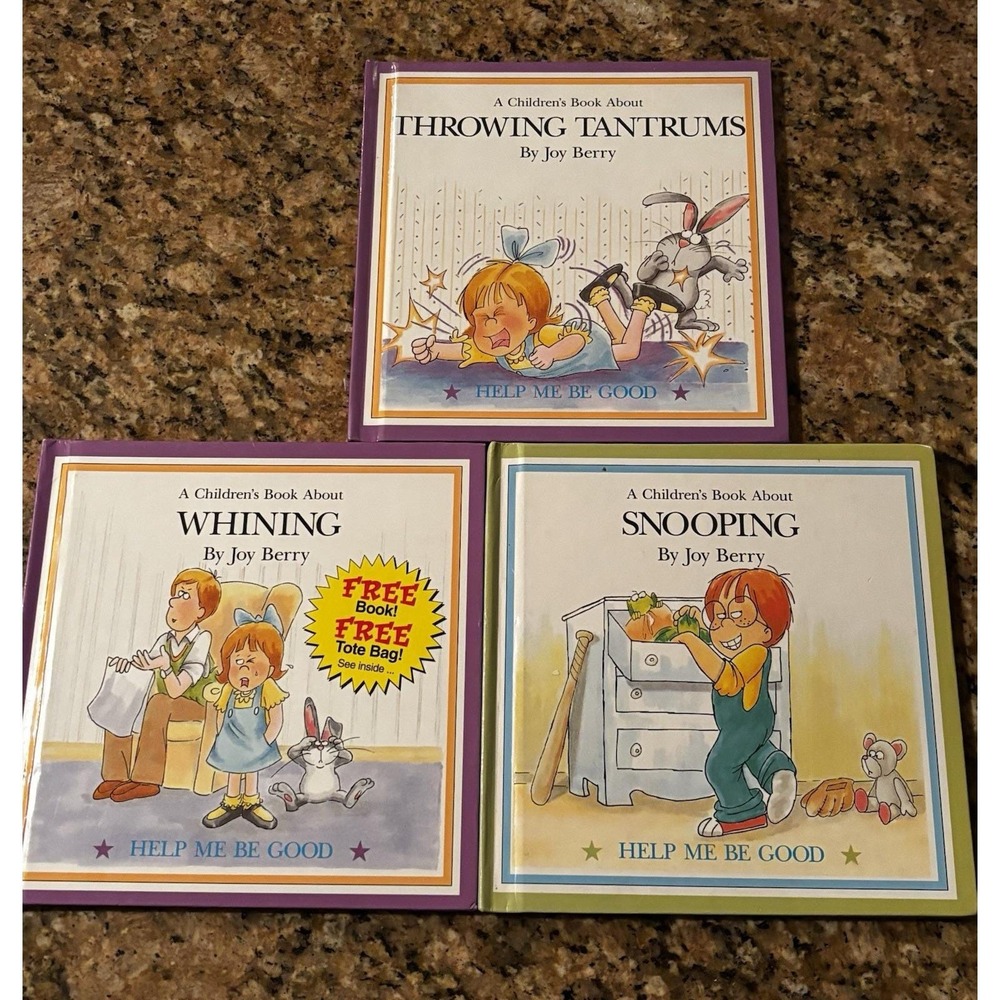 1988 Set Of 3 Books Throwing Tantrums Whining Snooping By Joy Berry
